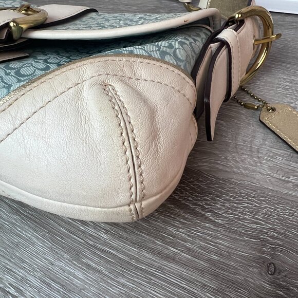 Vintage COACH Mini Soho 1457 Signature Blue Jacquard Shoulder Bag - Picture 5 of 8